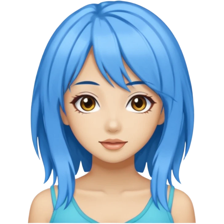 Blue Gyaru Summer Girl emoji