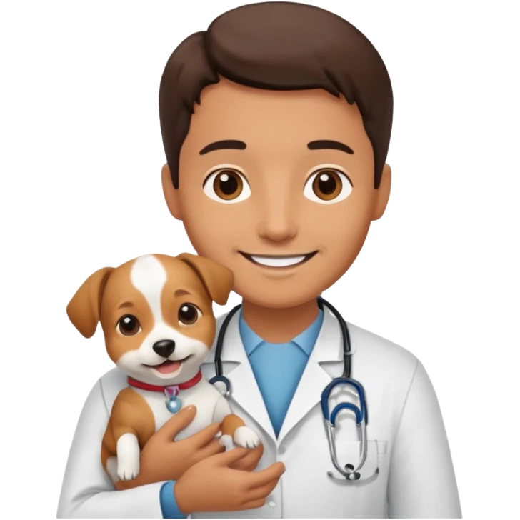 doctor hold a pet dog emoji
