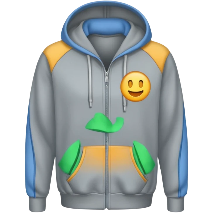 hoodie with a zip emoji