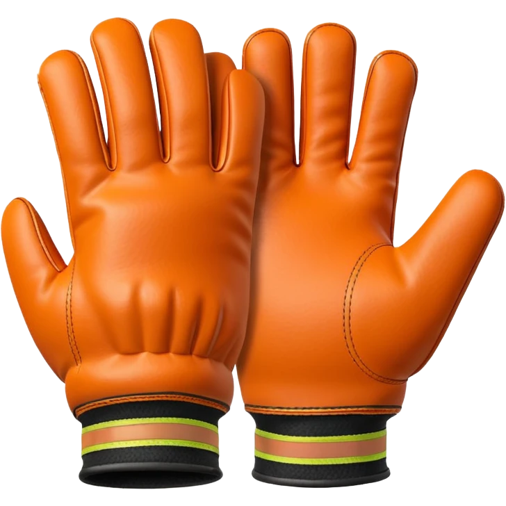 thick work gloves with reinforced palms, construction safety equipment, 3D emoji style emoji