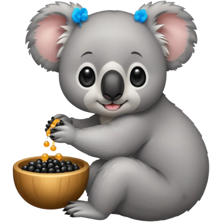 Koala eating caviar emoji