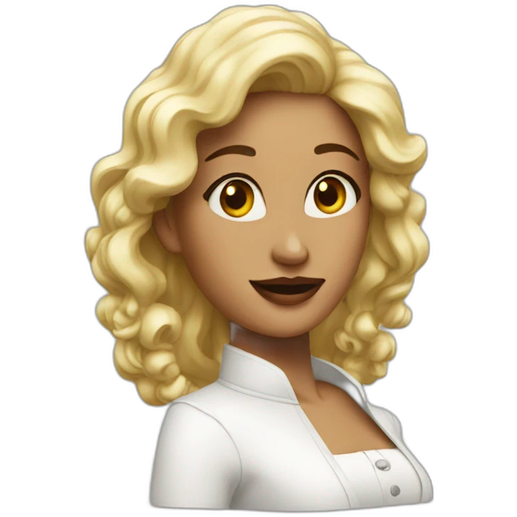Lady + Music beats emoji