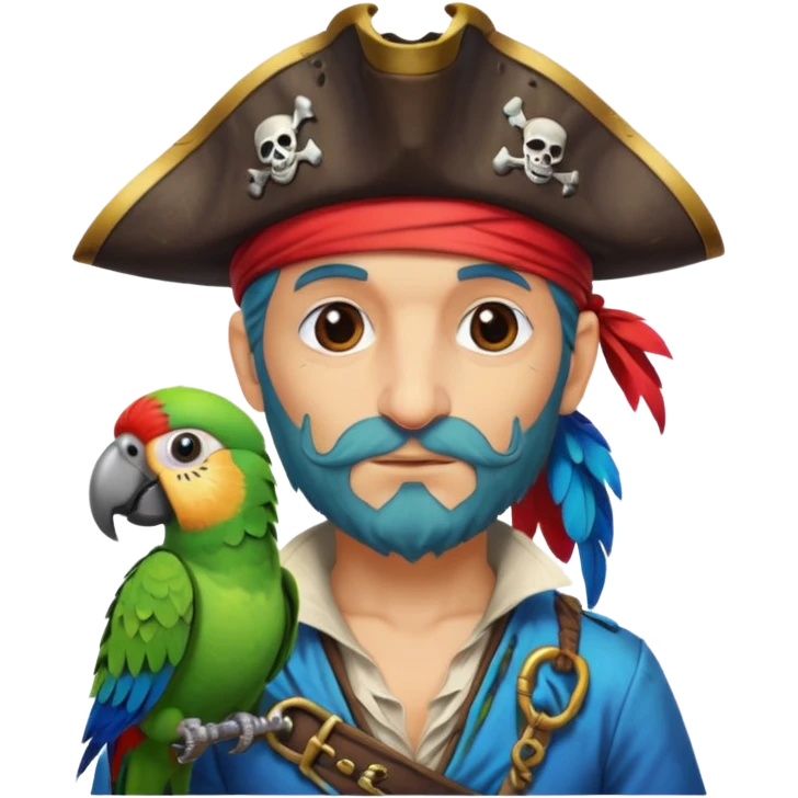 pirate and parrot emoji