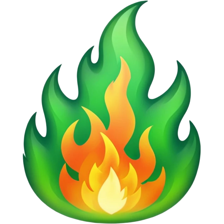 green fire emoji