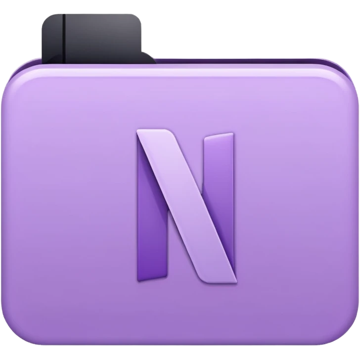 Netflix aesthetic "N" logo in pastel purple emoji