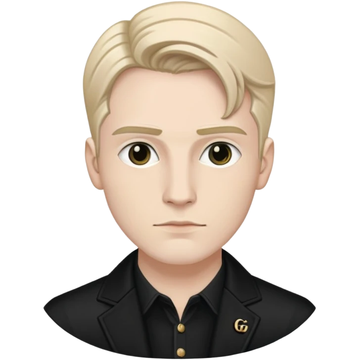 رجل يرتدي ملابس غوتشي سوداء emoji