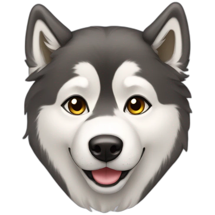 Malamute dog girl emoji
