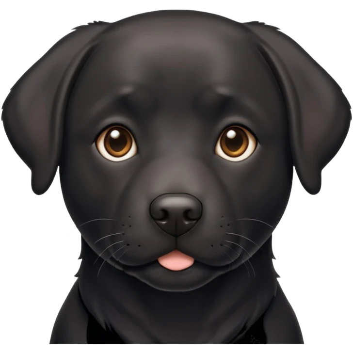 Black adult Labrador with grey on face emoji