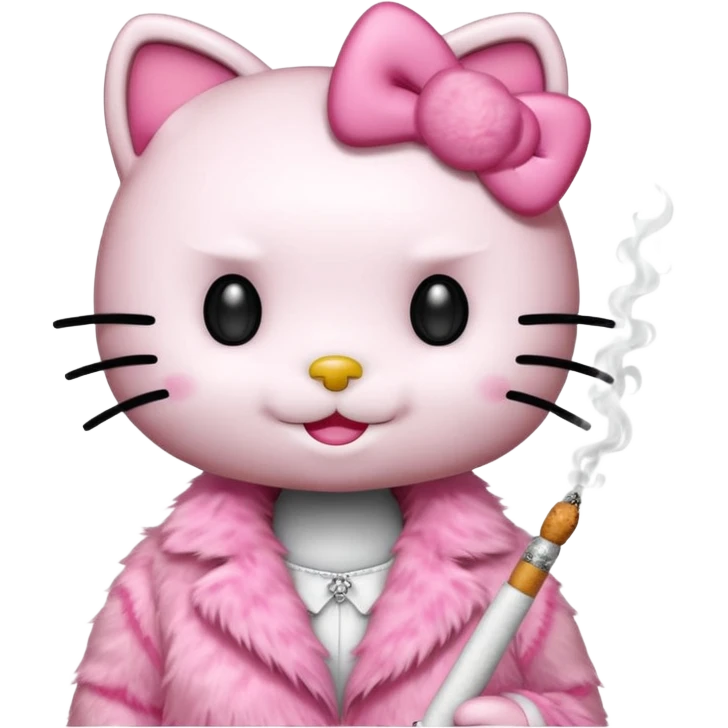 хелоу кити с сигаретой emoji
