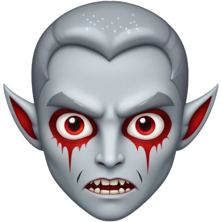 glitter gray dent vampire  emoji