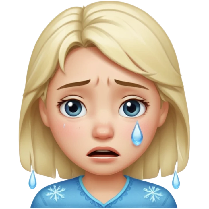  frozen distraught iOS emoji generic round crying girl emoji