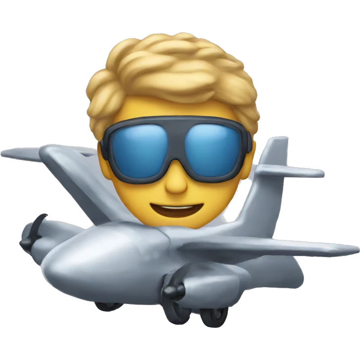 Simon in a plane emoji