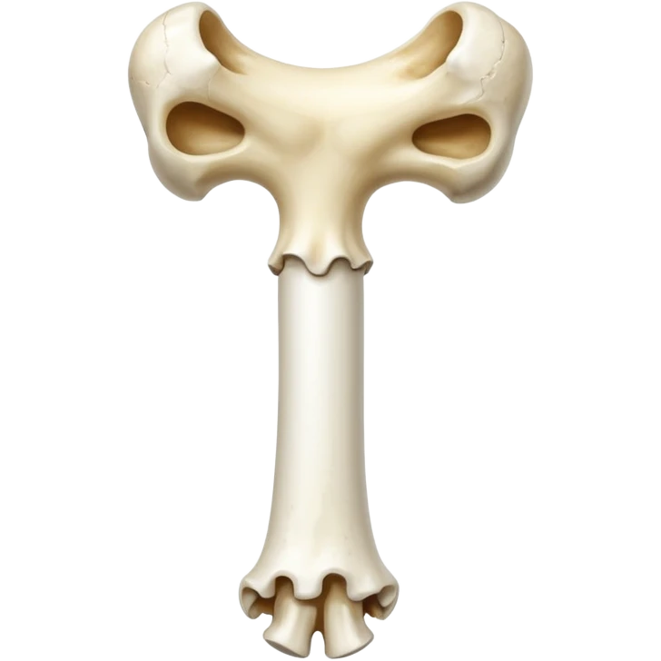 a femur bone with osteoporosis emoji