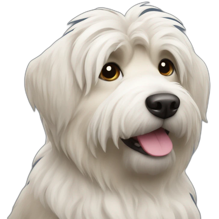 Fawn pyrenean sheepdog emoji