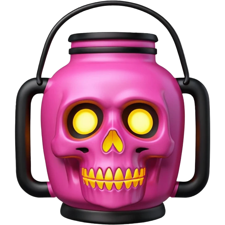 pink skull lantern emoji