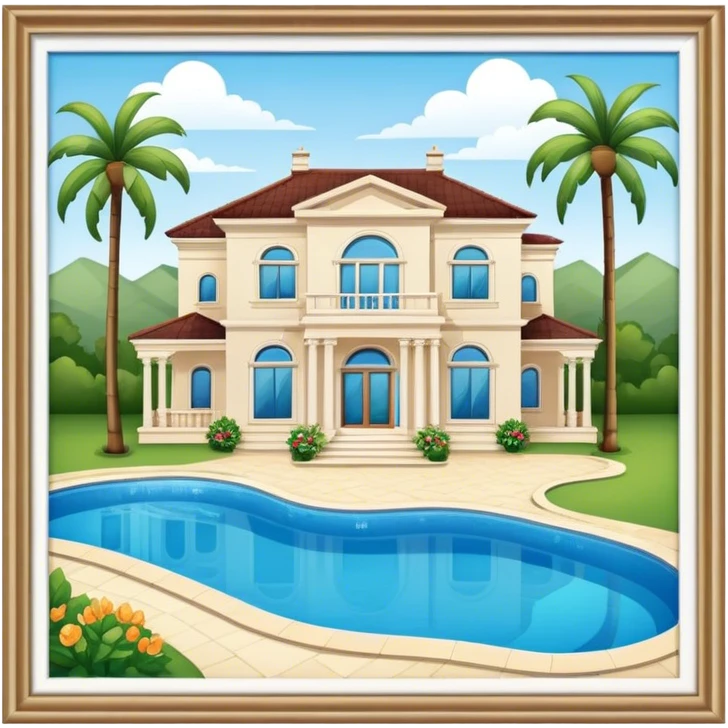 Big villa with a pool emoji