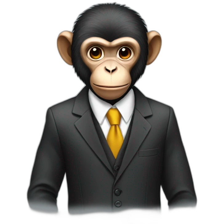 monkey with suit emoji