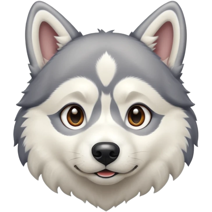 Husky with floppy ears emoji