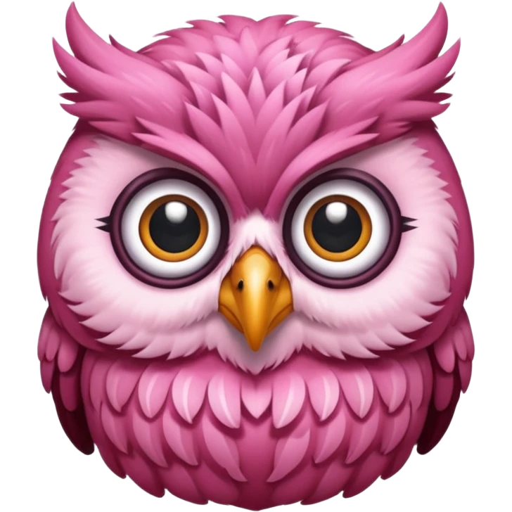 image of a pink owl emoji