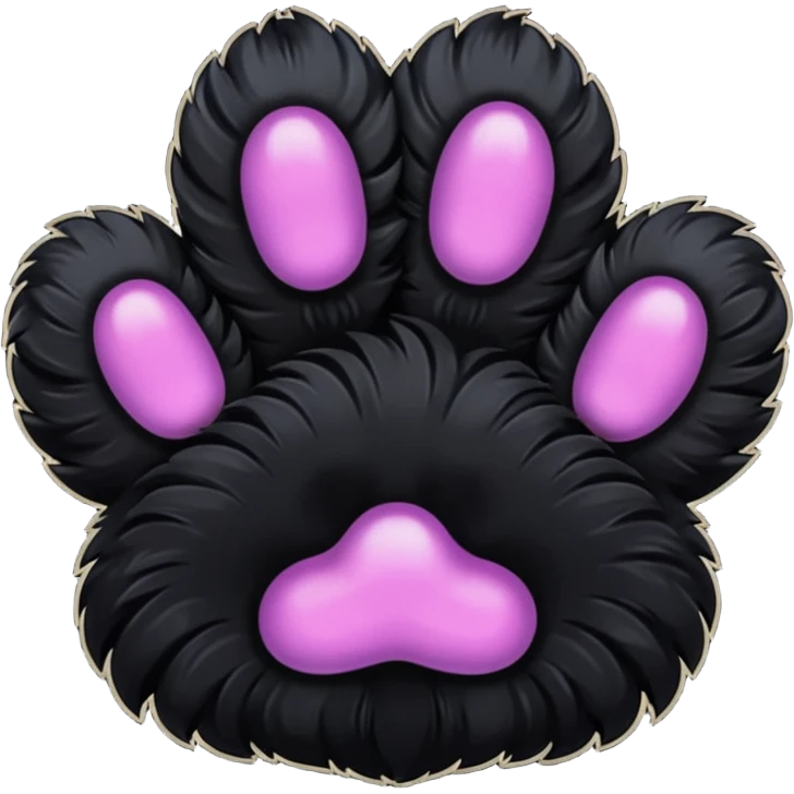 black cat's paw emoji