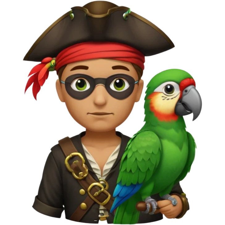 pirate and parrot emoji