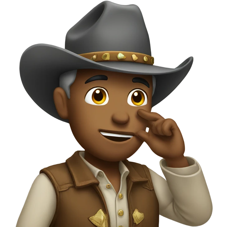 Cowboy saluting emoji