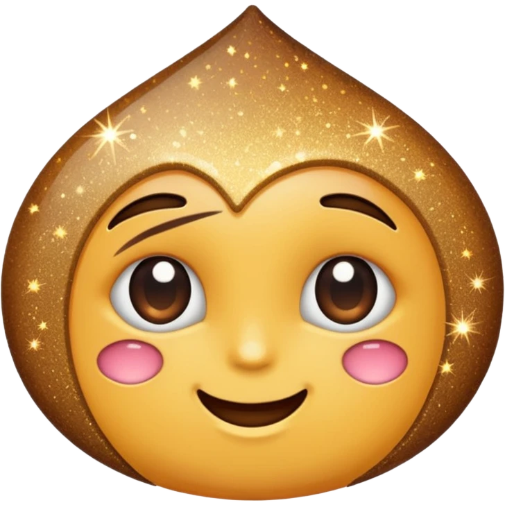 glitter cheap brown emoji