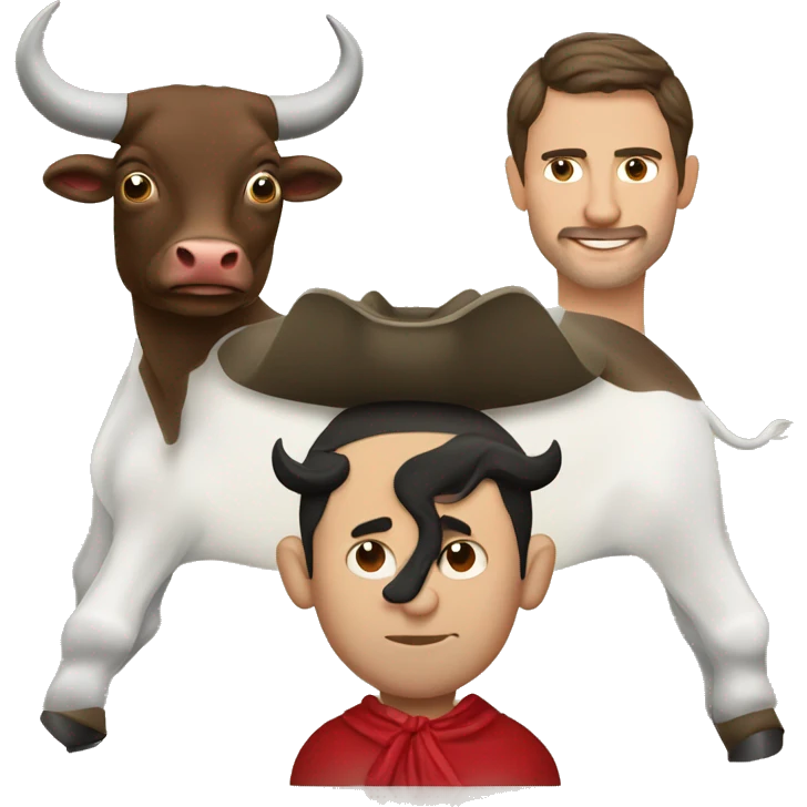 Torero and a bull  emoji