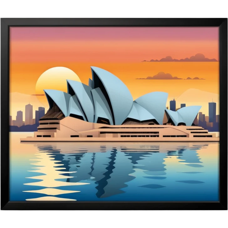 Sydney Opera House at sunset emoji