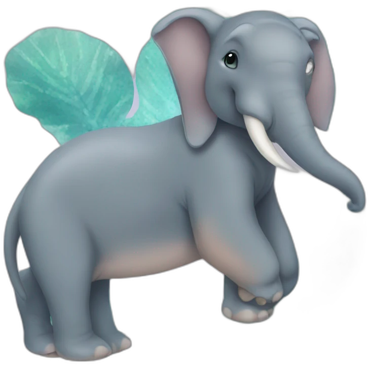 Half elephant half mermaid emoji