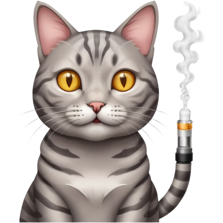 Cat with vape emoji