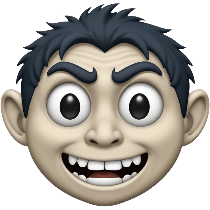 Troll face peur et noir emoji