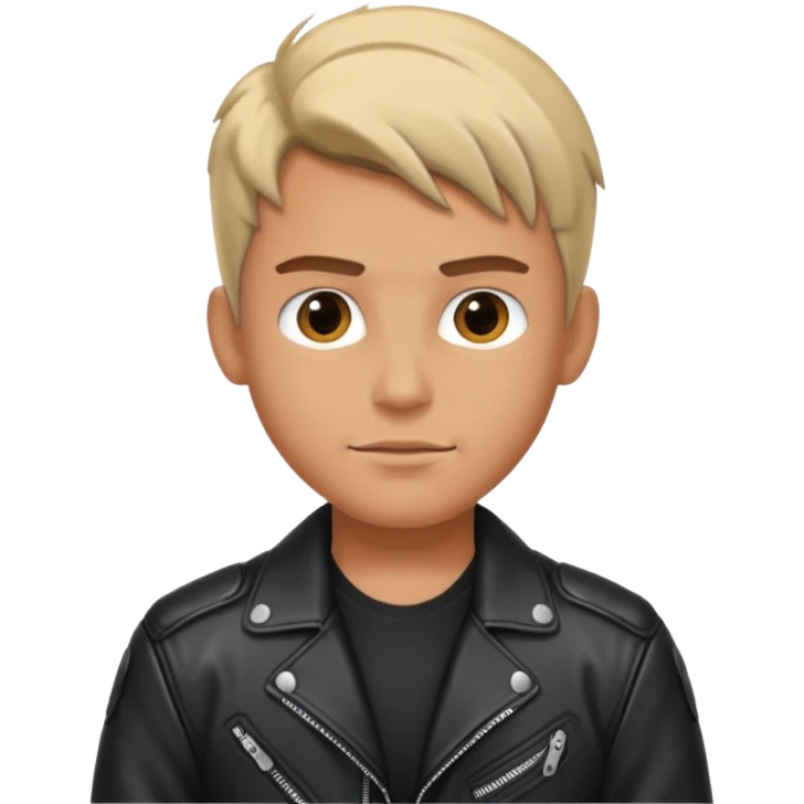 Biker Boy with calling emoji