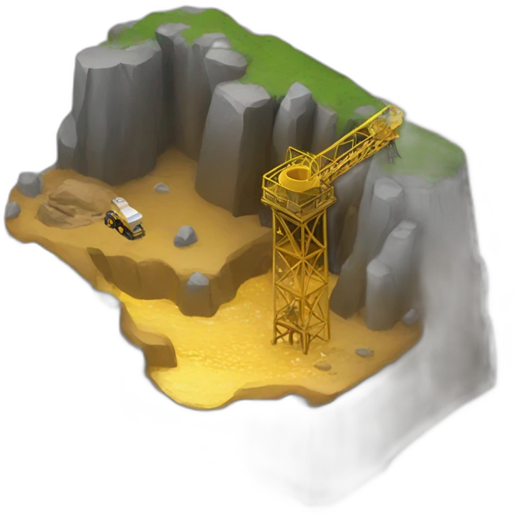 mining gold shaft river emoji