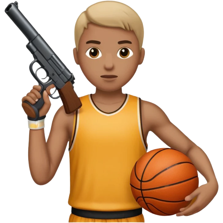 Basketball person with gun emoji
