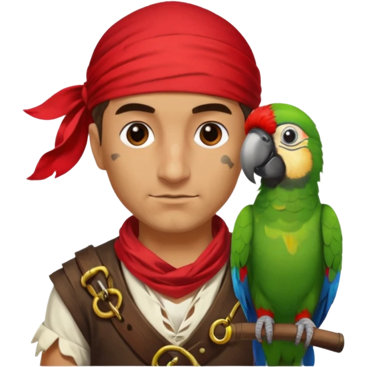 pirate and parrot emoji