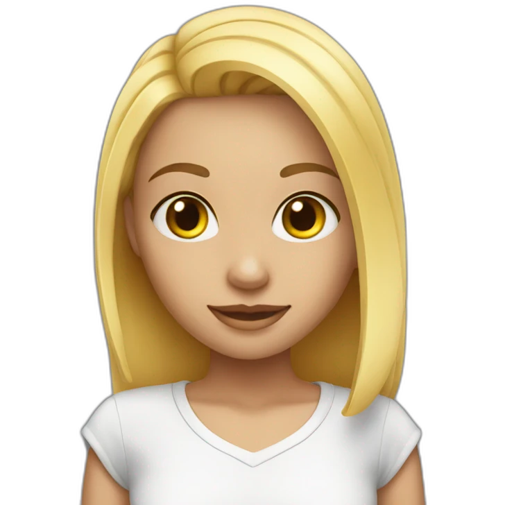 Cute girl blonde emoji