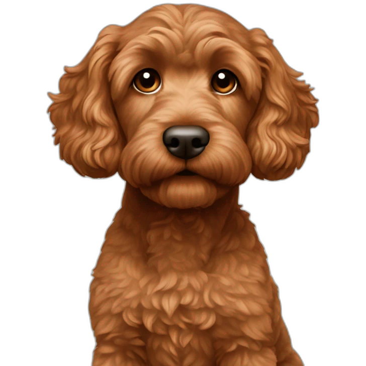 Reddish light brown cockapoo side emoji