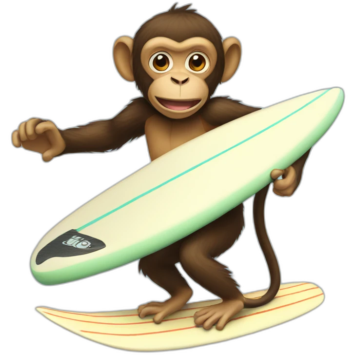 surfing monkey emoji