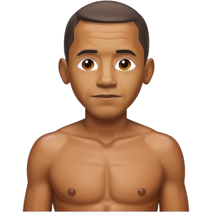 Obama dih oiled up and shirtless emoji