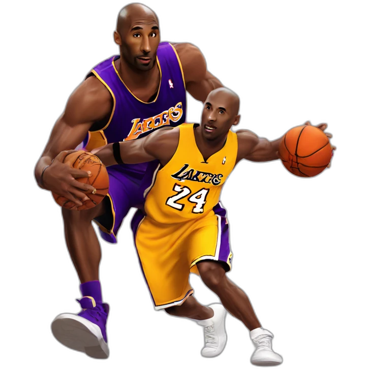 kobe bryant playing backetball with michael jordan emoji