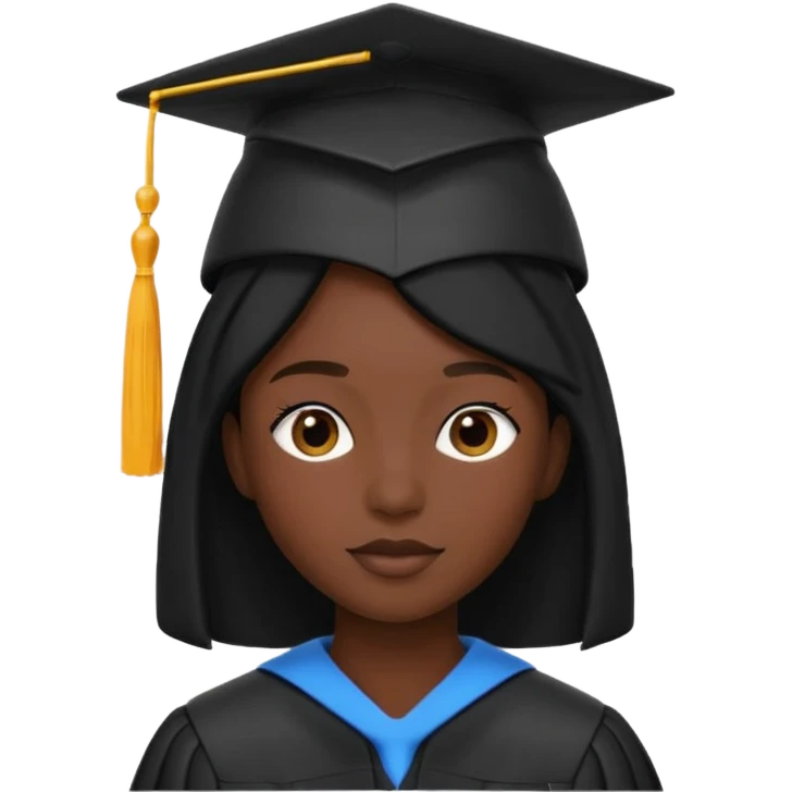 graduation cap on top of a person silhouette emoji