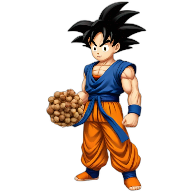 goku holding nuts emoji