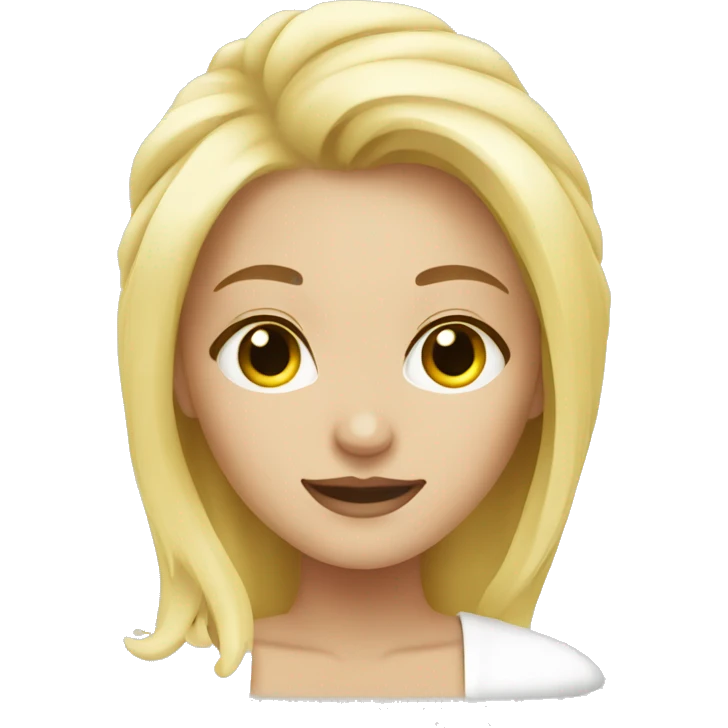 Blonde girl spa emoji