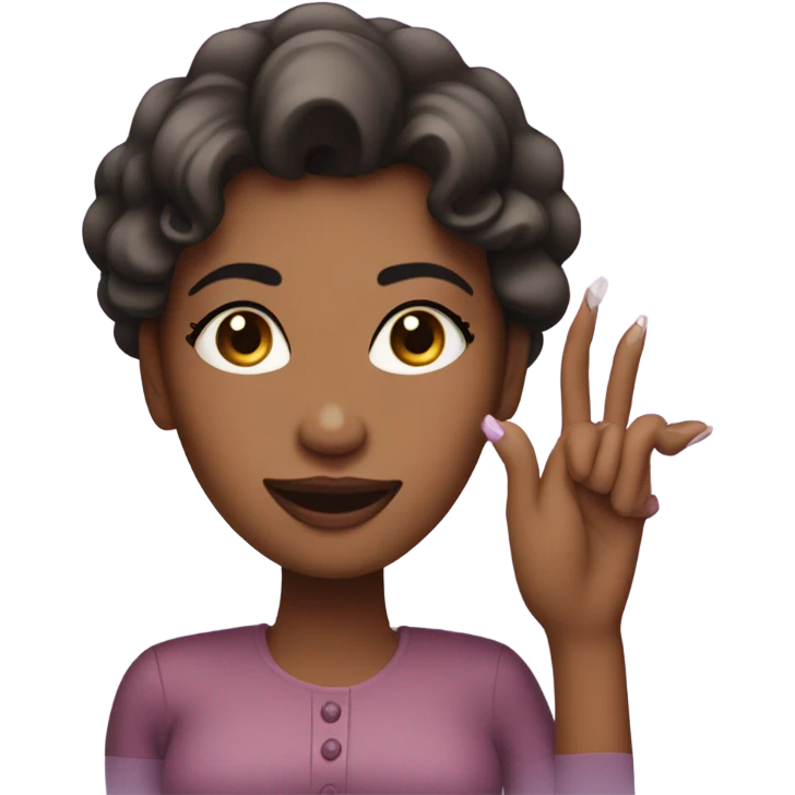 Missy face with nails emoji