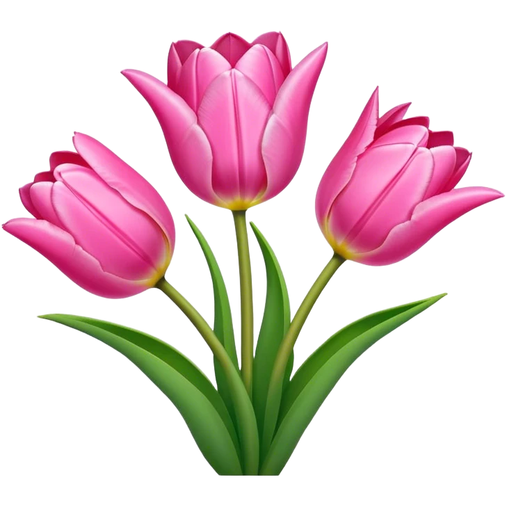 Pink tulips emoji