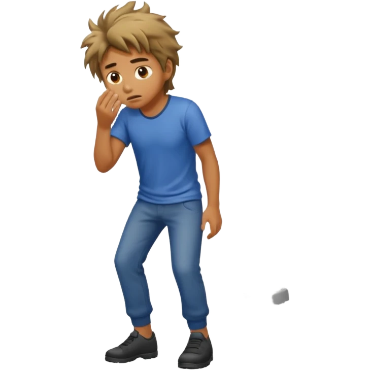 Man urinating on street emoji