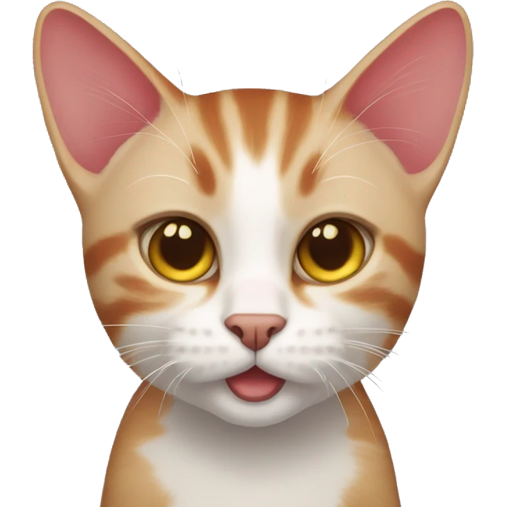 Red paddle-eared cat emoji