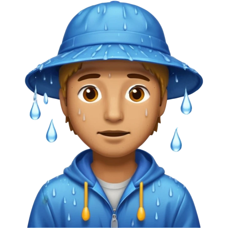 man caught in the rain emoji