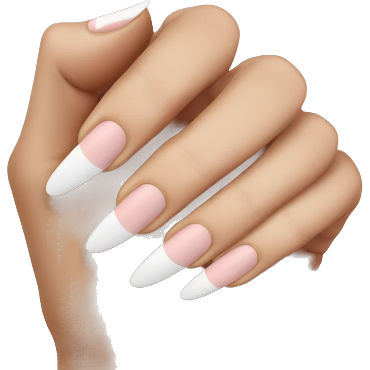 French tip nails  emoji